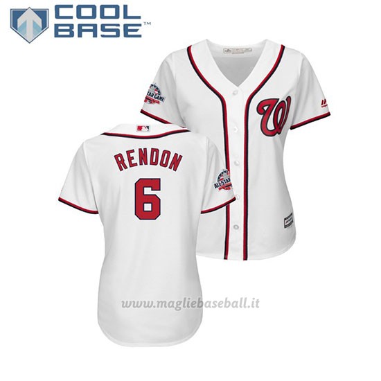 Maglia Baseball Donna Washington Nationals Anthony Rendon 2018 All Star Game Cool Base Bianco